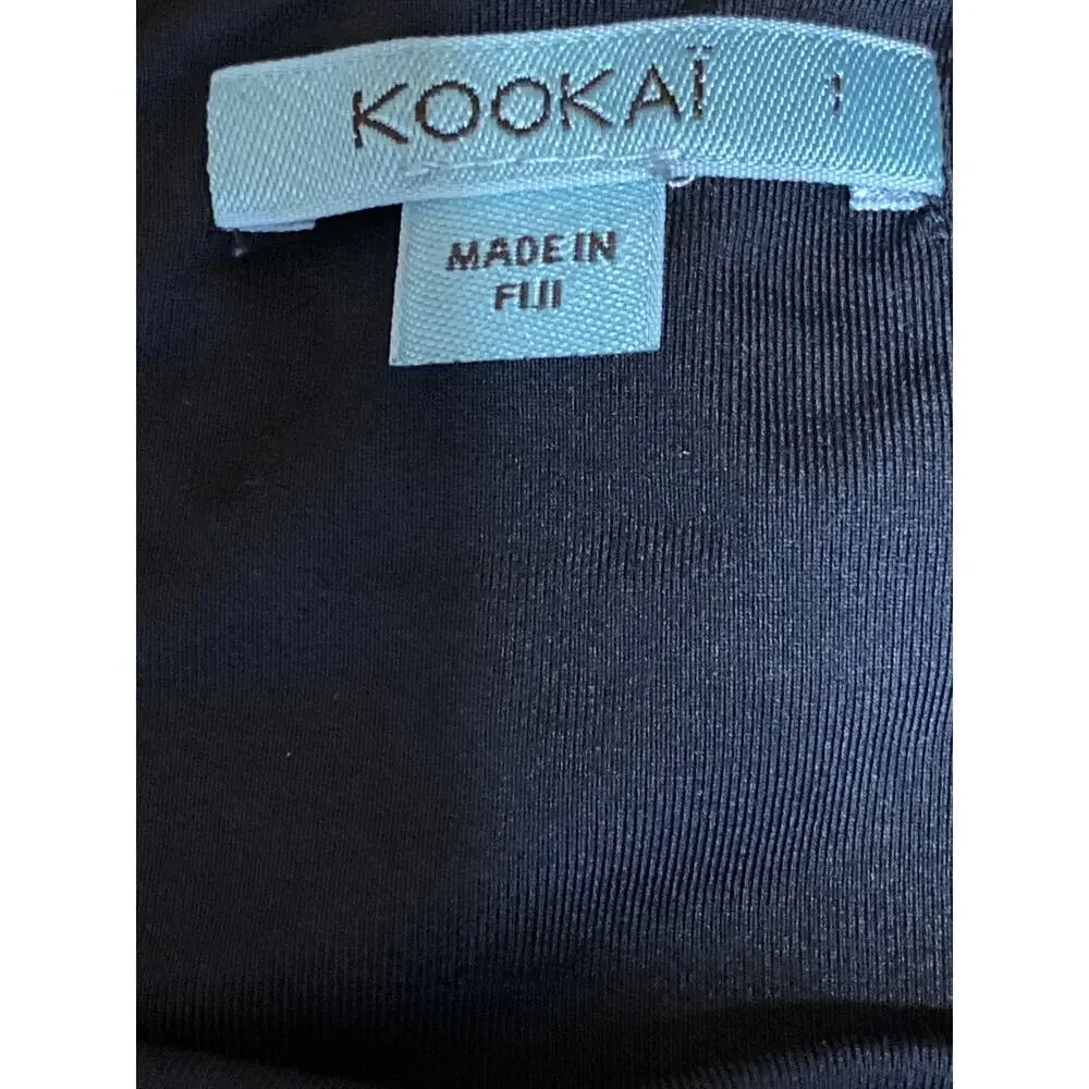 Kookai Women's Black Lace Up Crisscross Sleeveless Cami Blouse Tank Top Size 1 - Picture 5 of 6